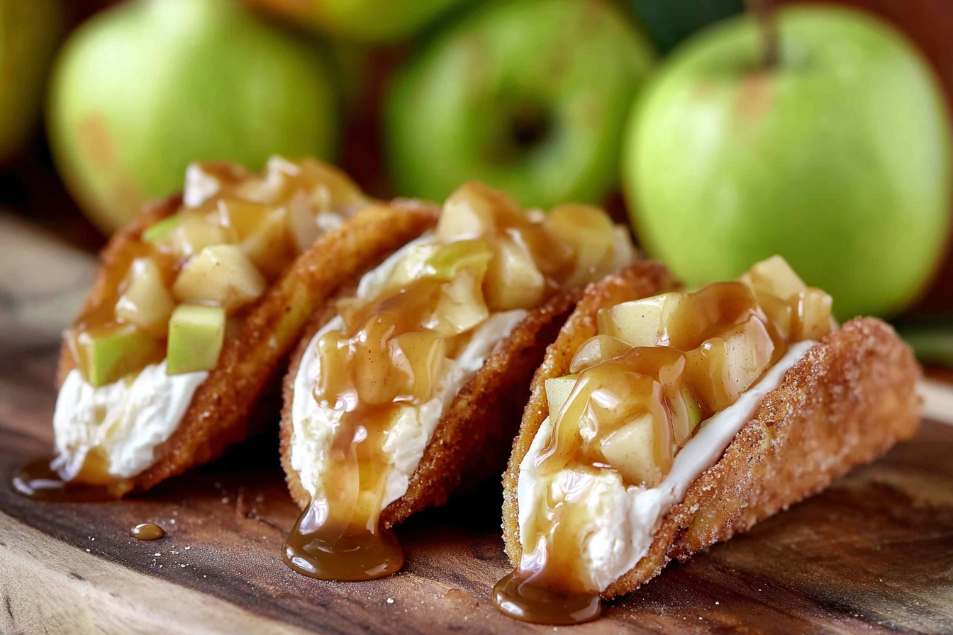 Caramel Apple Dessert Tacos