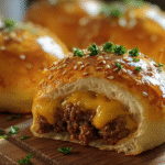 Cheesy Beef Stuffed Buns