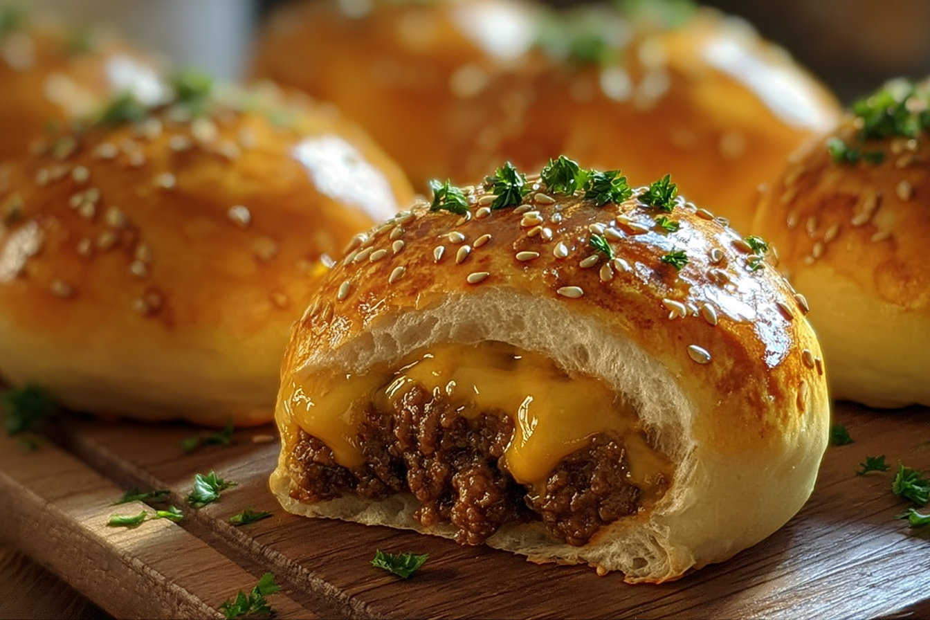 Cheesy Beef Stuffed Buns