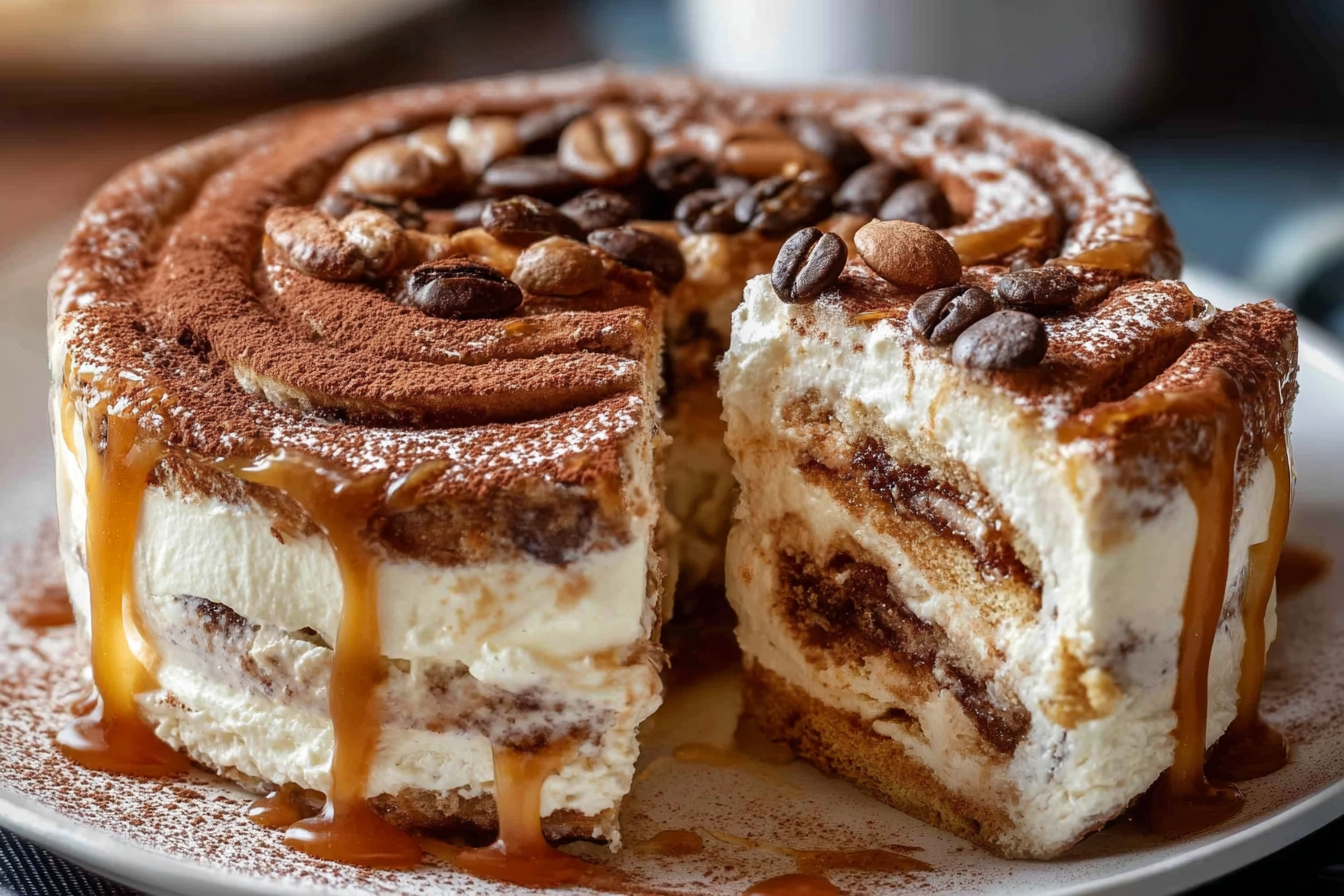 Cinnamon Roll Tiramisu Cake
