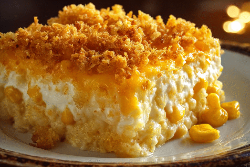 Creamy Cheddar Corn Casserole