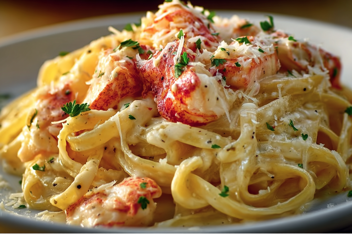 Creamy Lobster Alfredo Pasta