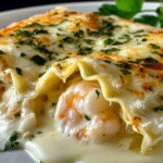 Creamy Shrimp Alfredo Lasagna Rolls
