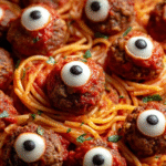 Creepy Eyeball Spaghetti & Meatballs