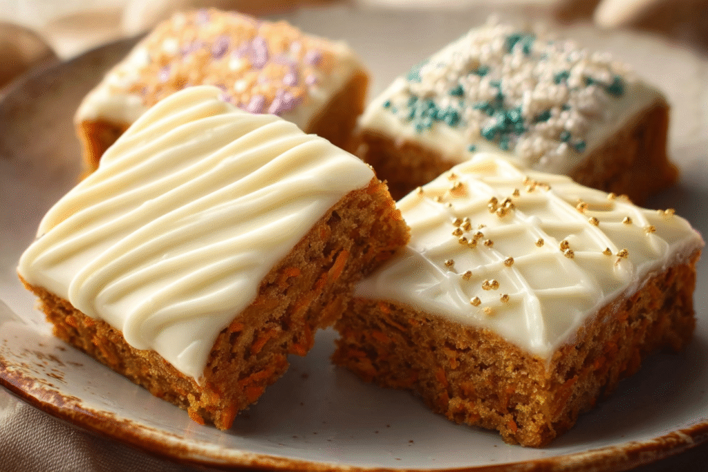 Frosted Carrot Cake Bars