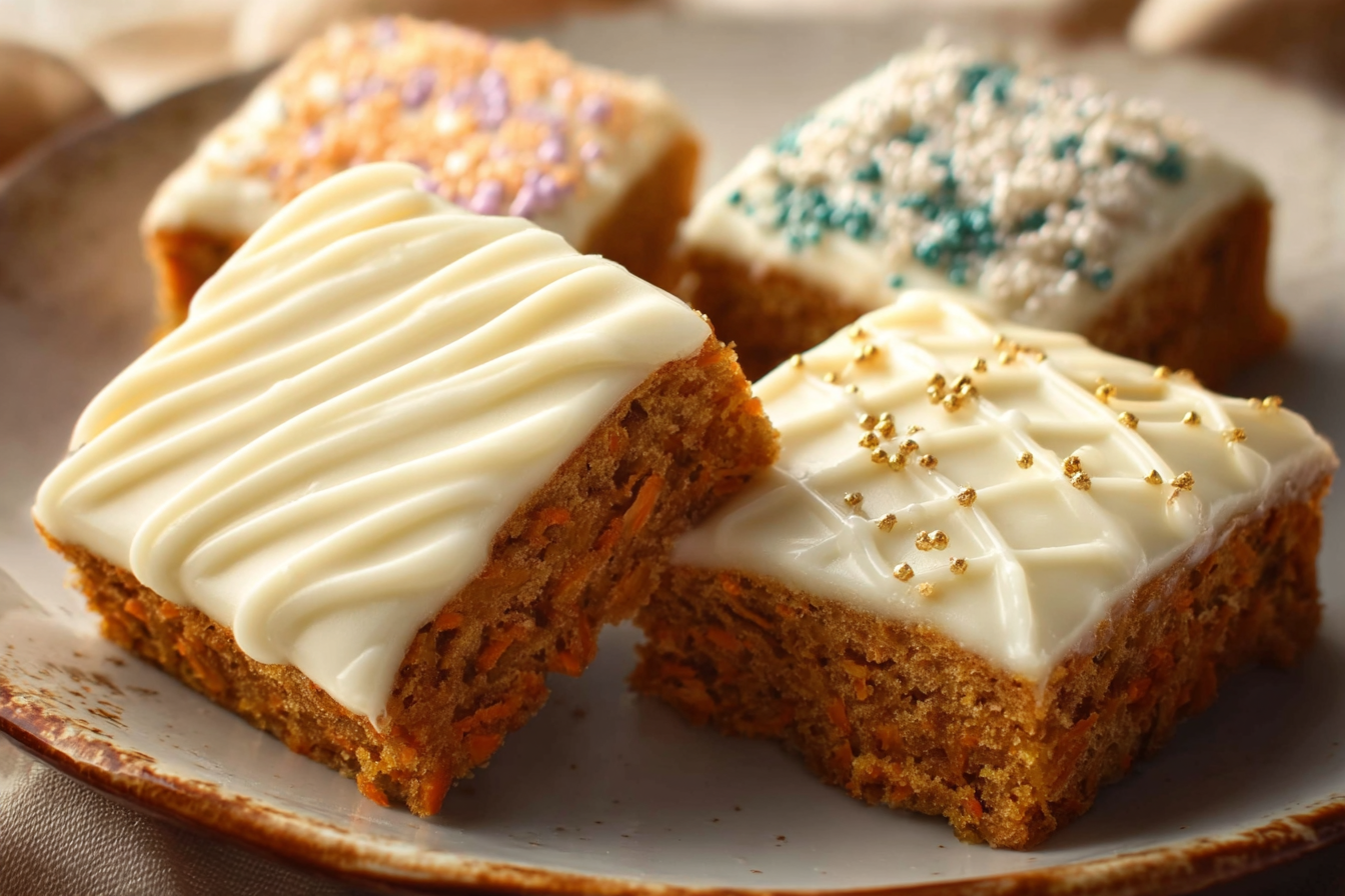 Frosted Carrot Cake Bars