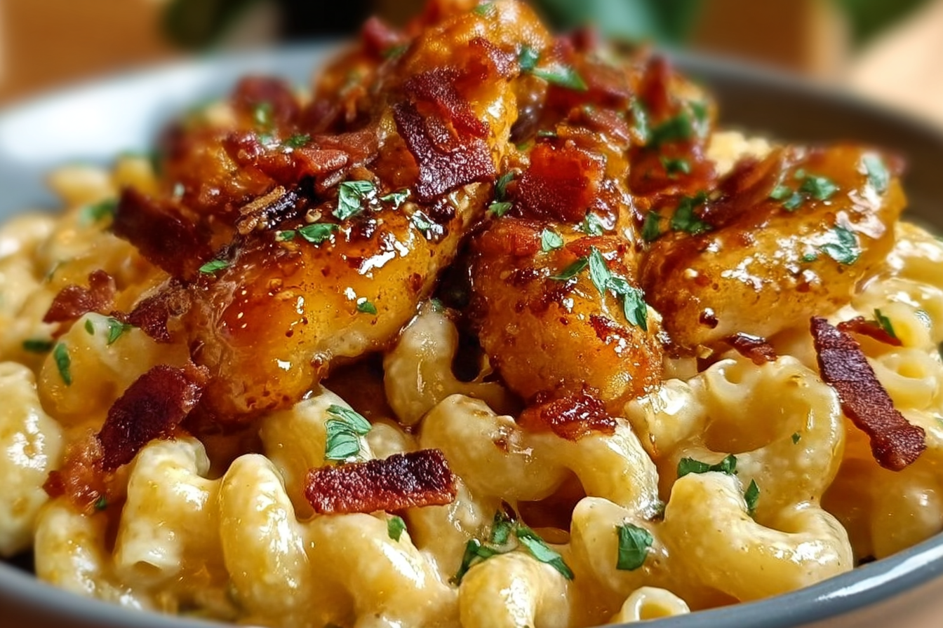 Honey Garlic Chicken Mac & Cheese