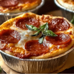 Mini Deep Dish Pepperoni Pizzas