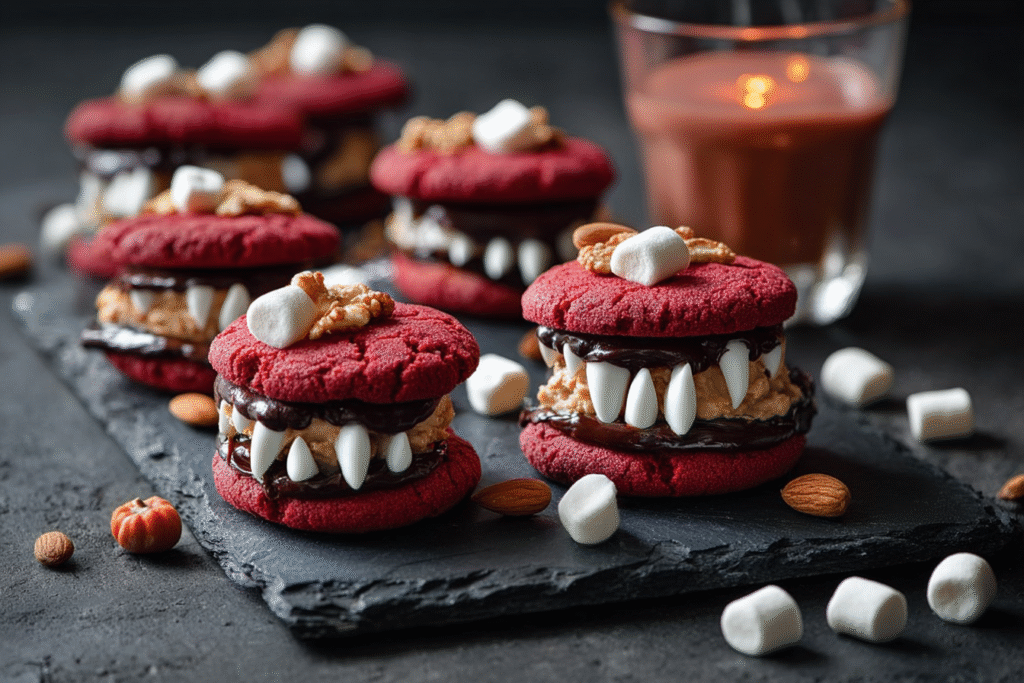 Monster Mouth Cookie Sandwiches