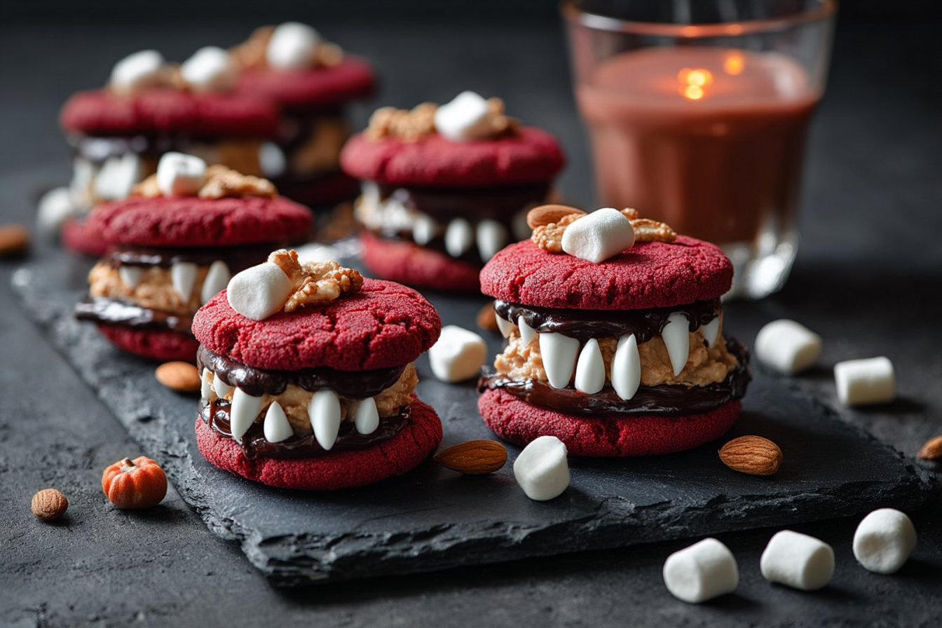 Monster Mouth Cookie Sandwiches