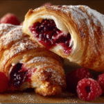 Raspberry Jam Filled Croissants