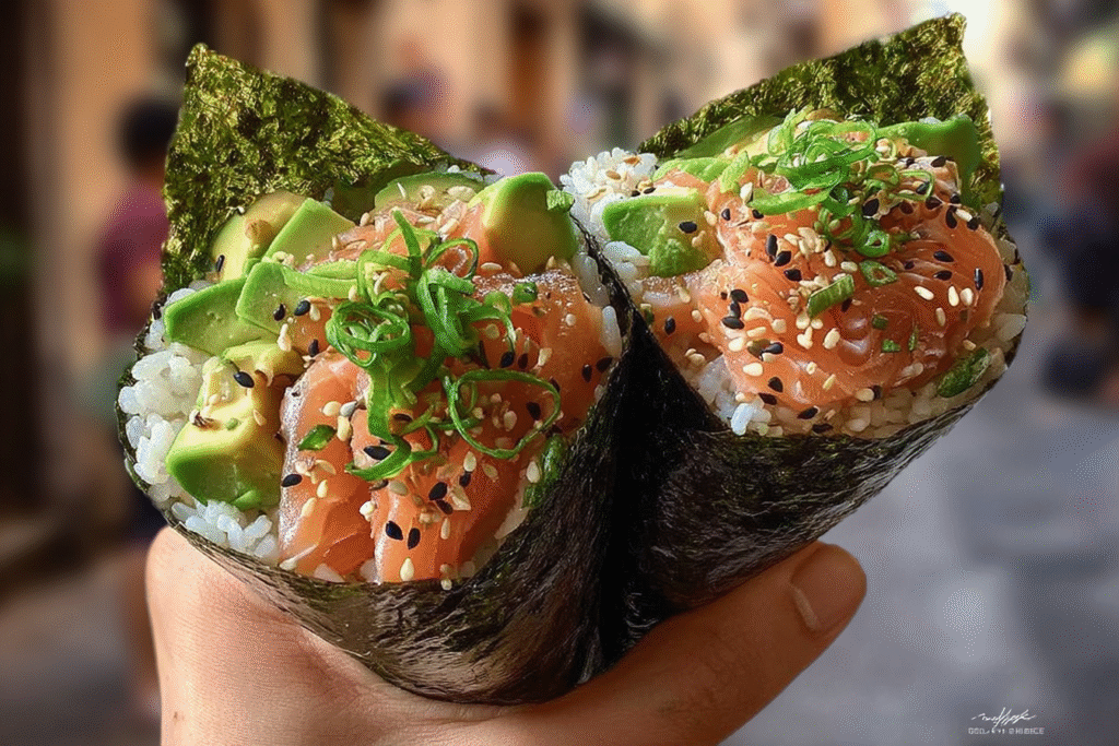 Spicy Salmon Hand Rolls