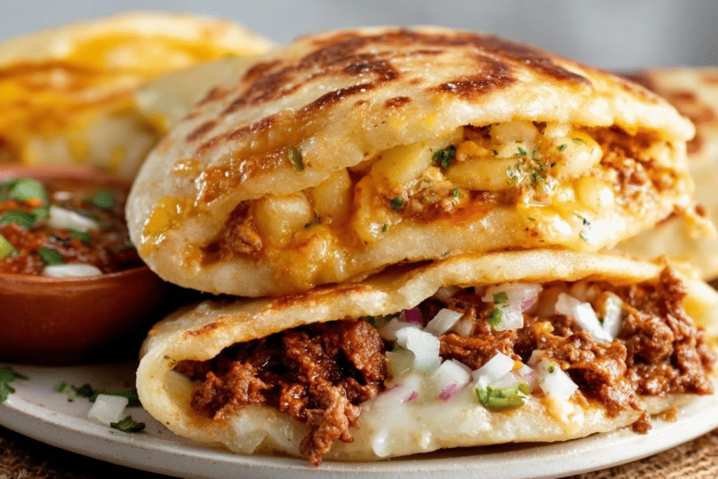 Authentic Mexican Gorditas with Mixed Fillings