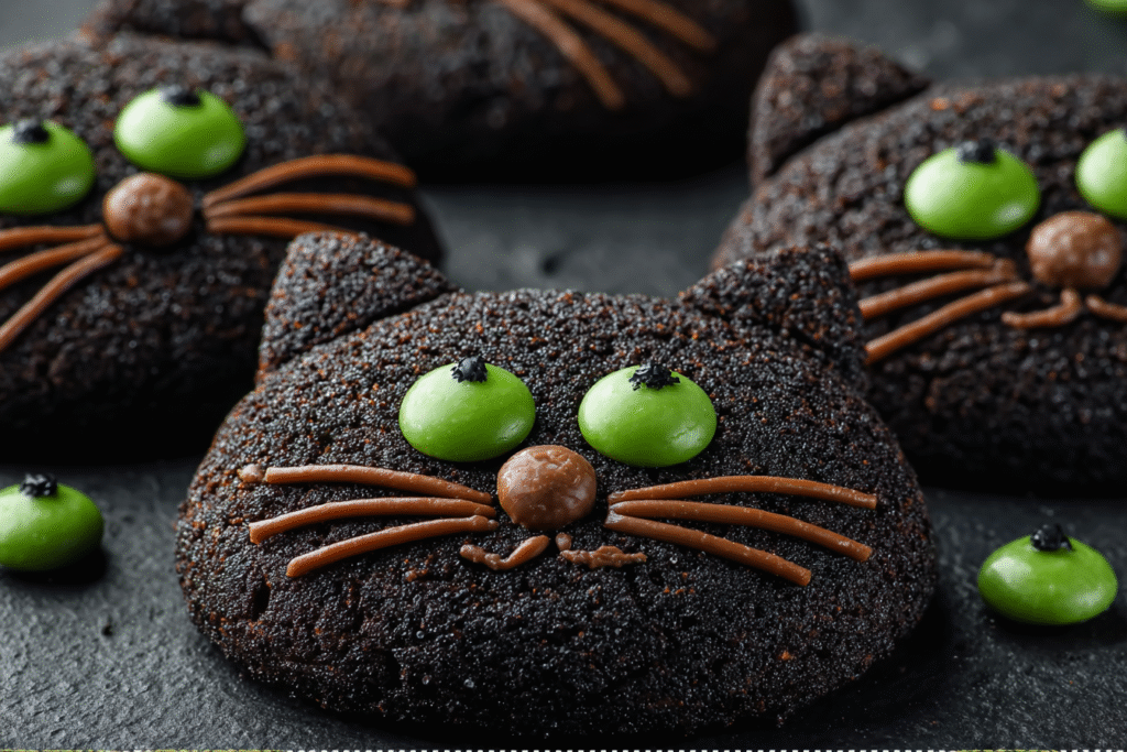 Black Cat Halloween Cookies