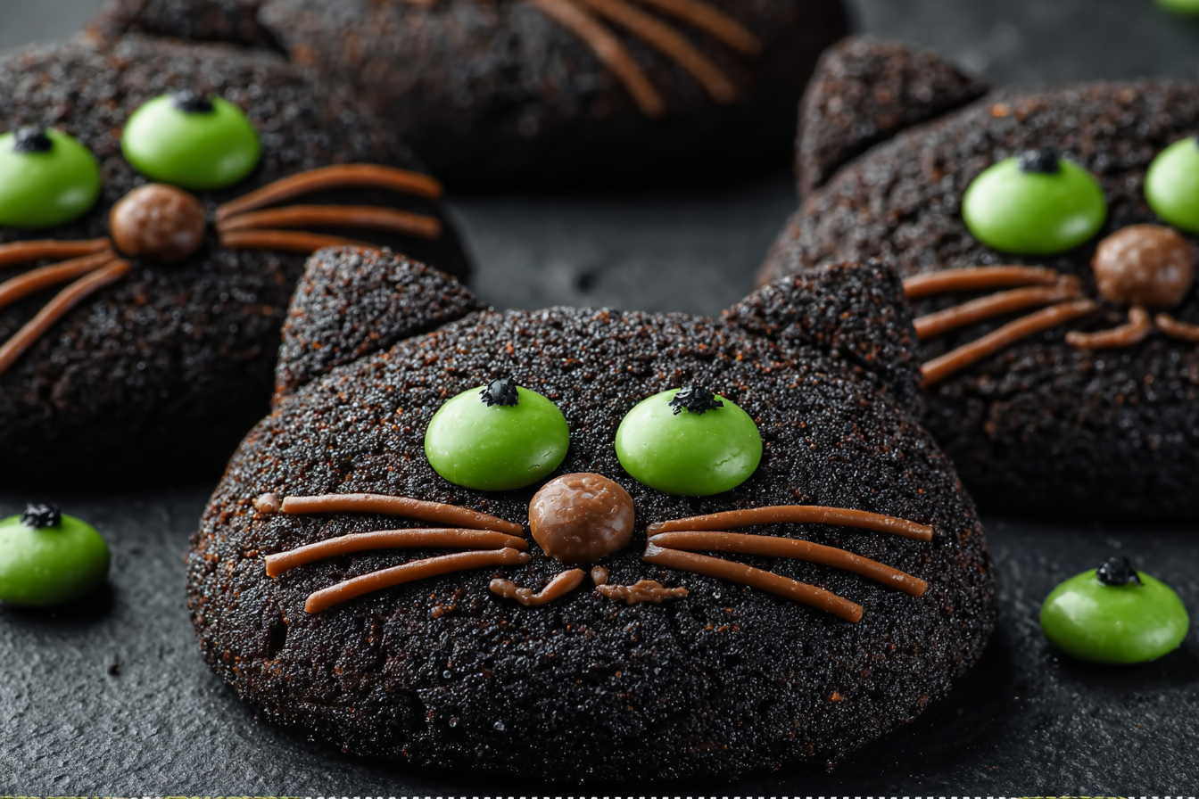 Black Cat Halloween Cookies