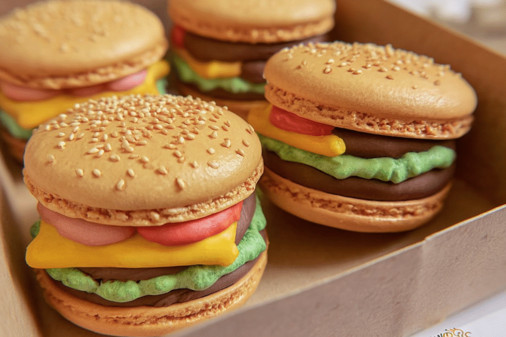 Burger-Inspired Macarons