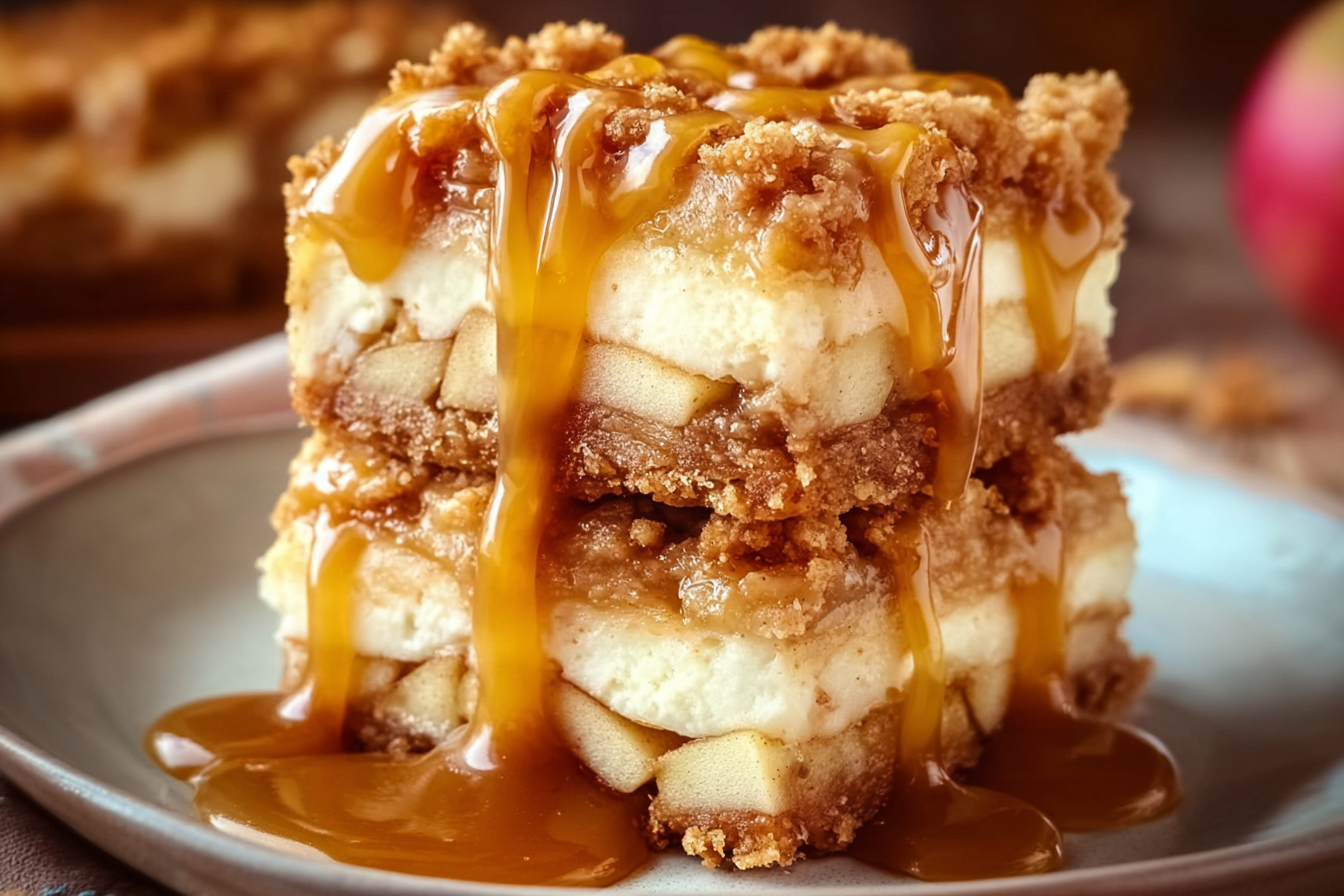 Caramel Apple Cheesecake Bars