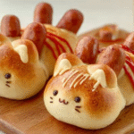 Cat-Shaped Sausage Bread Buns