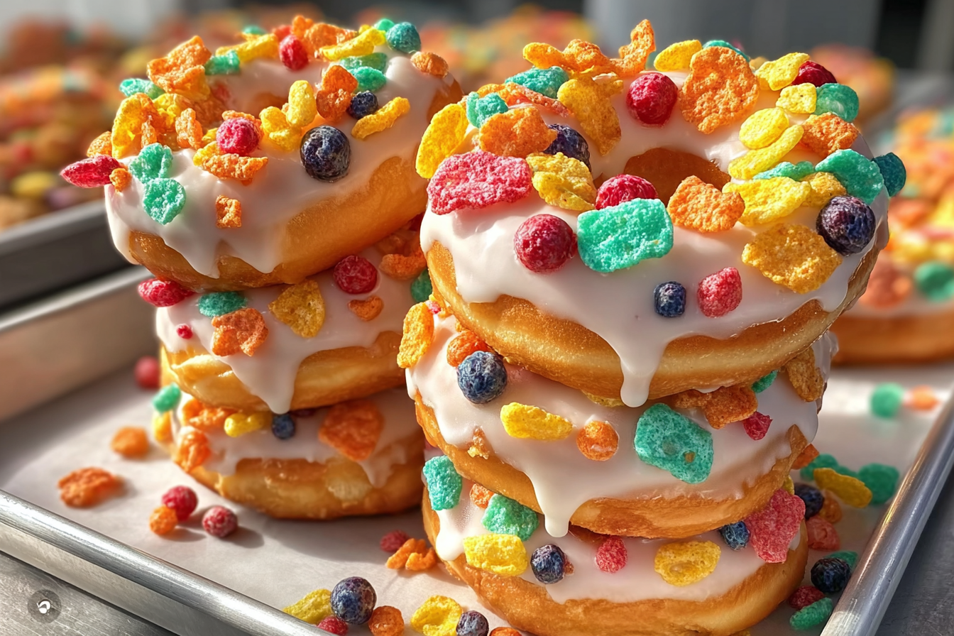 Cereal Crunch Glazed Donuts