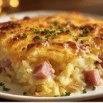 Cheesy Ham and Hash Brown Casserole