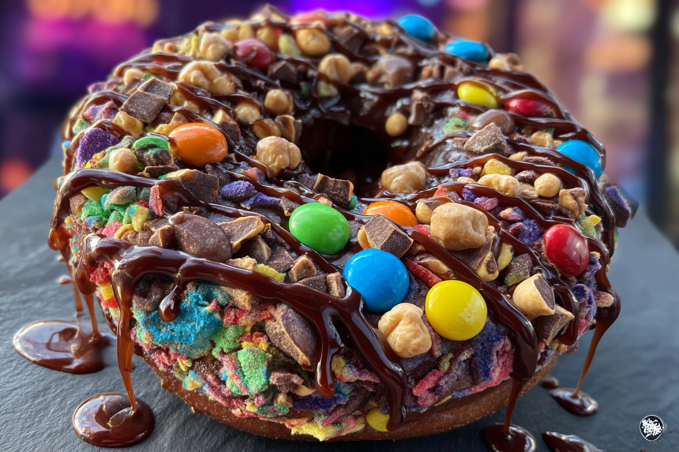 Chocolate Candy Crunch Donut