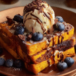 Chocolate Drizzle French Toast Stack