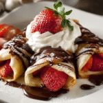 Chocolate Strawberry Dessert Crêpes