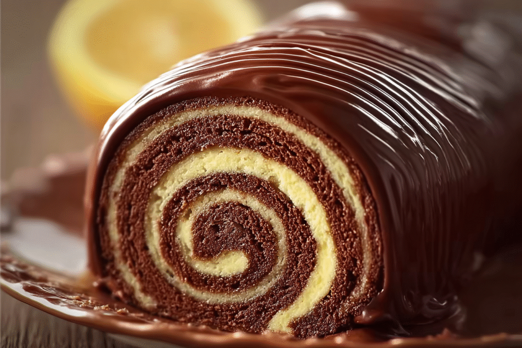 Chocolate Swirl Roll Cake