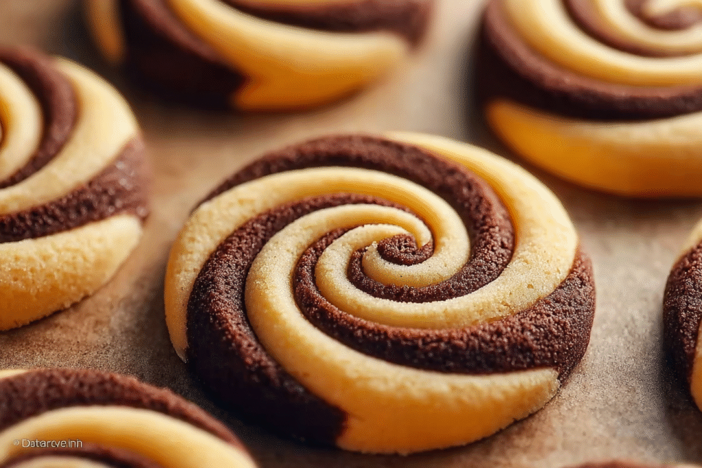 Chocolate Vanilla Swirl Cookies