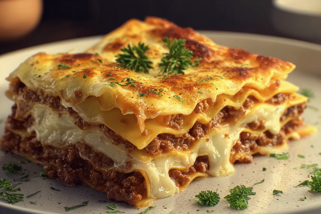 Classic Beef Lasagna with Creamy Béchamel
