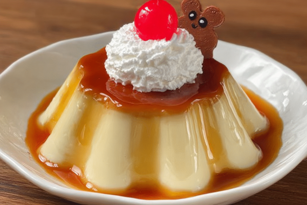 Classic Custard Pudding with Caramel Glaze
