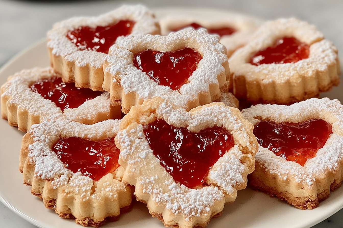 Classic Heart Linzer Cookies
