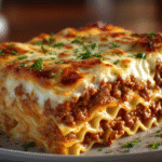 Classic Three-Cheese Beef Lasagna
