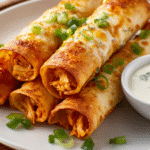 Crispy Buffalo Chicken Taquitos