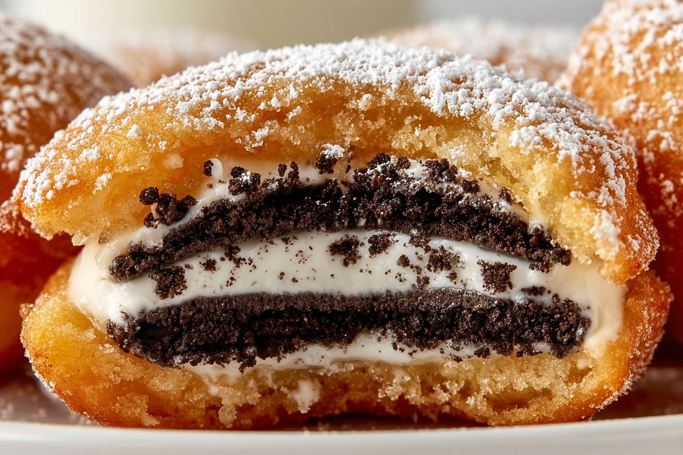 Deep-Fried Oreos with Powdered Sugar