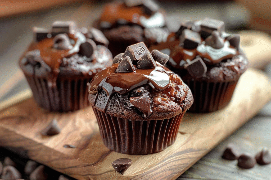 Double Chocolate Chunk Muffins