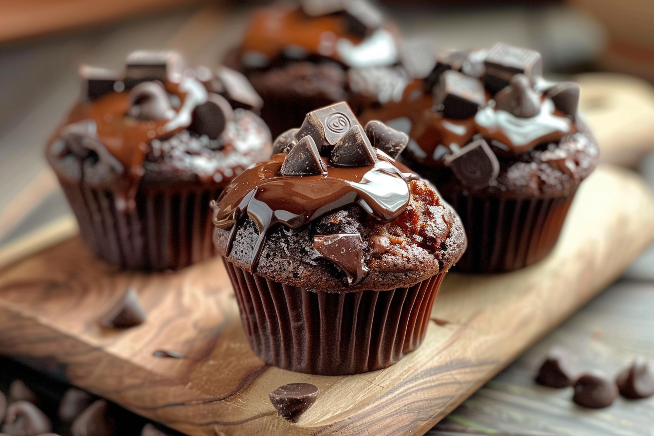 Double Chocolate Chunk Muffins