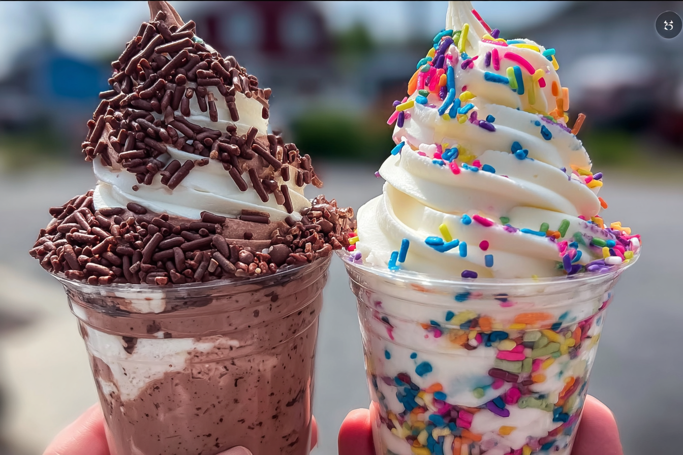 Double Sprinkle Soft Serve Cups