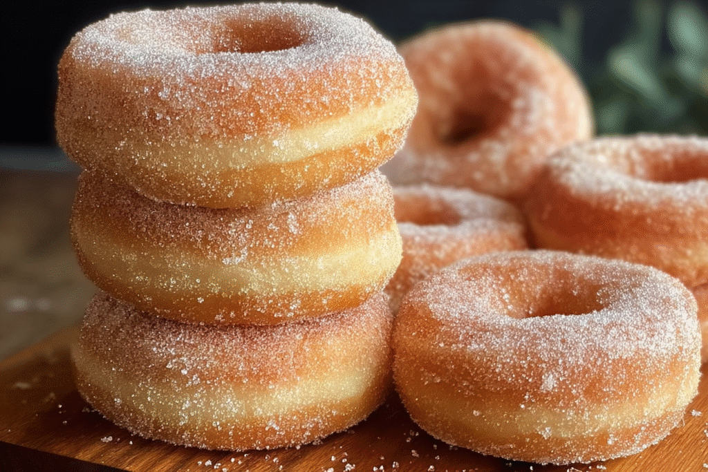 Fluffy Sugar-Coated Yeast Donuts