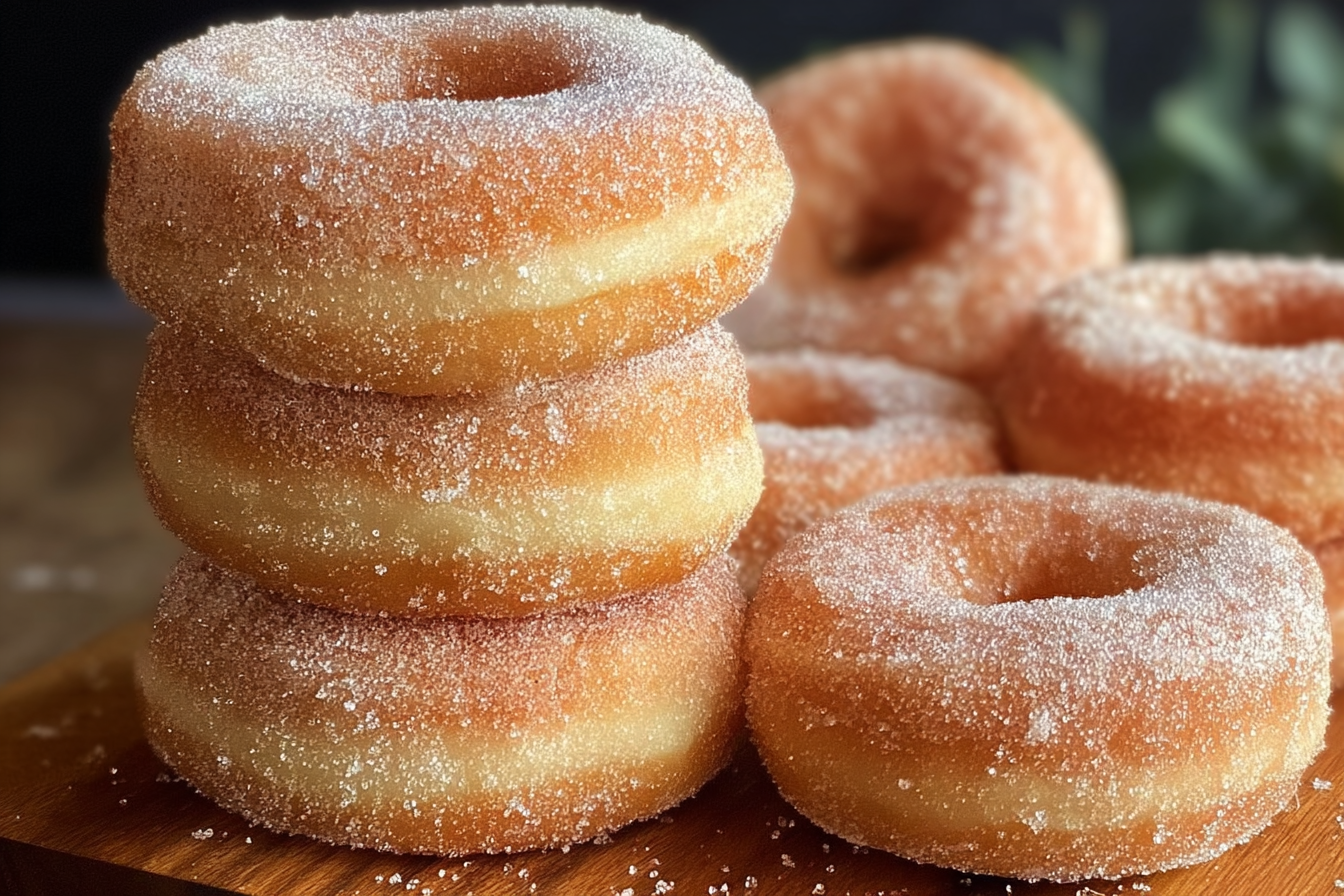 Fluffy Sugar-Coated Yeast Donuts