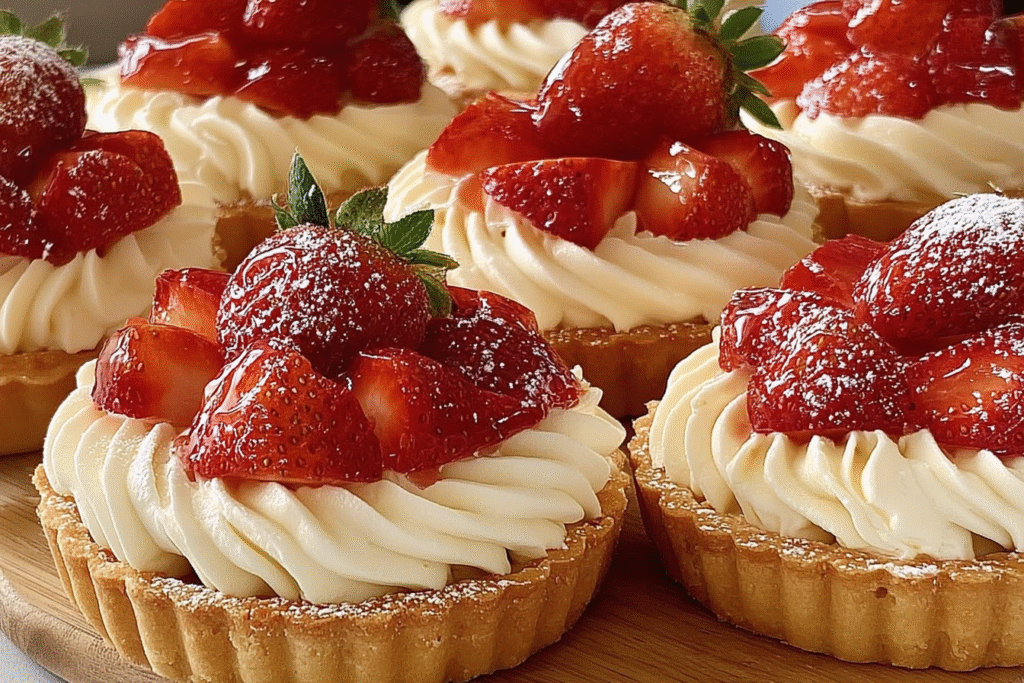 Fresh Strawberry Cream Tarts