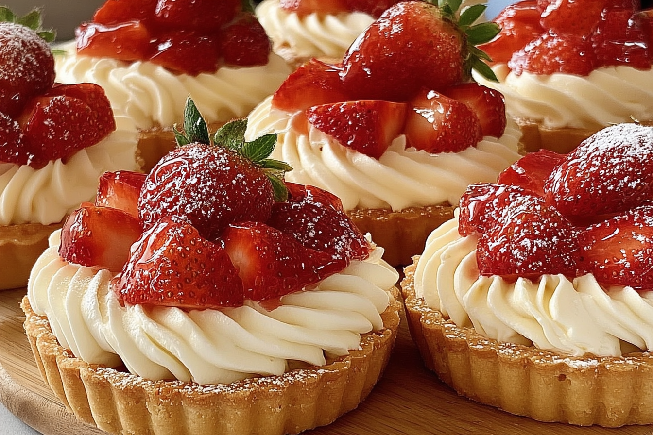 Fresh Strawberry Cream Tarts