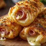 Ham & Cheese Puff Pastry Rolls