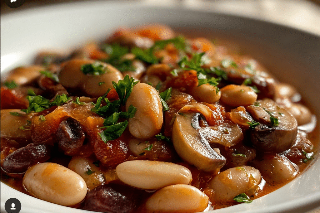 Hearty Mushroom and Bean Stew