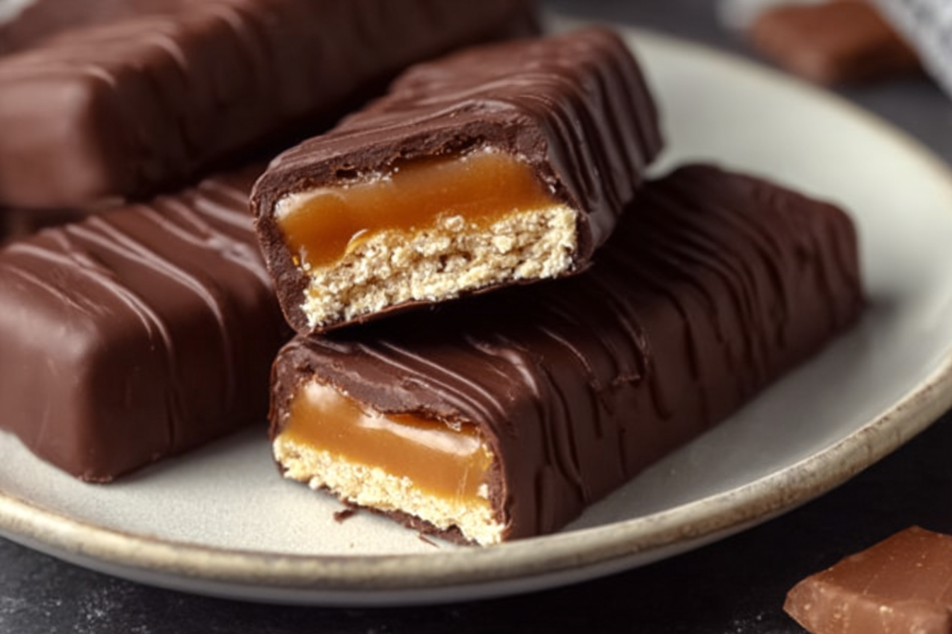 Homemade Chocolate Caramel Wafer Bars