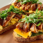 Honey Garlic Chicken Open Sandwiches