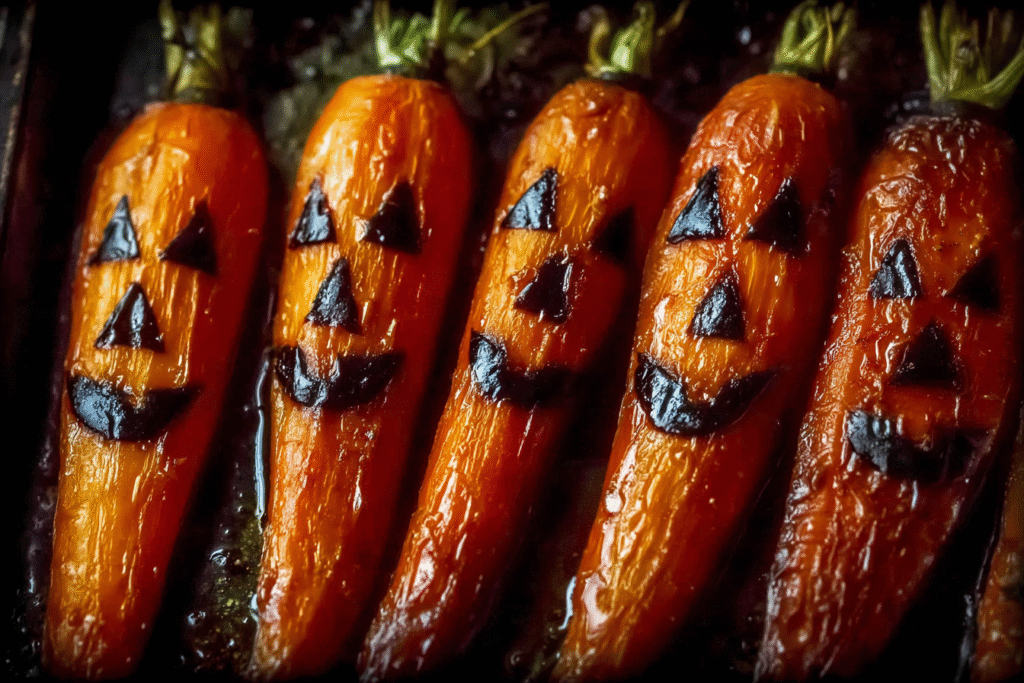Jack-O’-Lantern Roasted Carrots