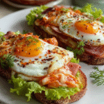 Kimchi & Egg Open-Faced Toasts