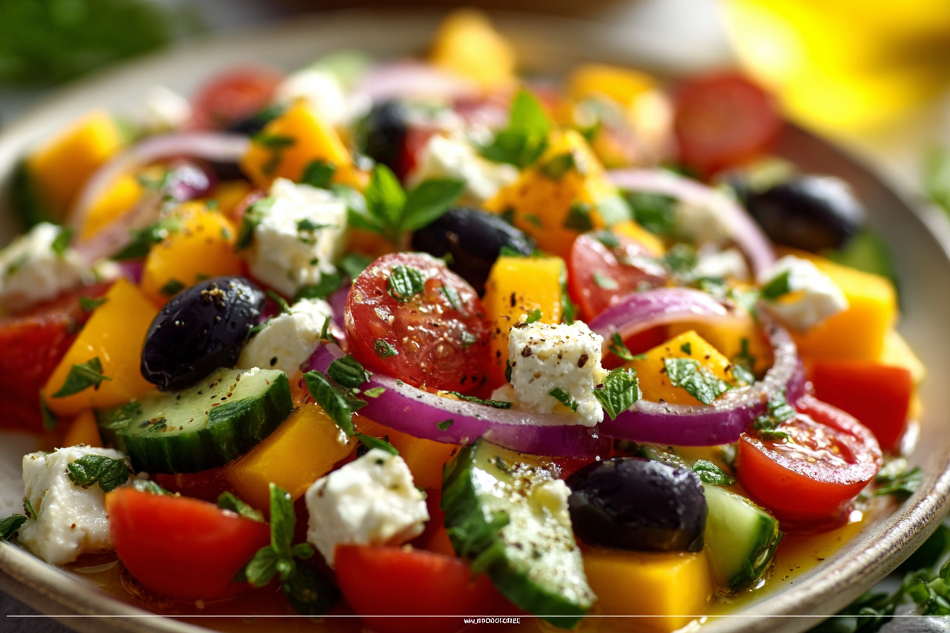 Mediterranean Mango Greek Salad