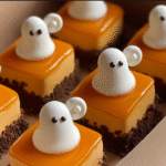 Mini Pumpkin Mousse Ghost Cakes